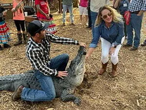 Deana Pizzo with alligator