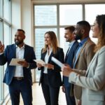 Multi-cultural group of people in a business meeting.